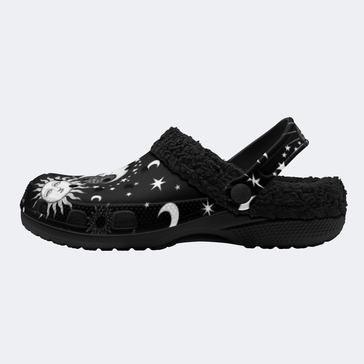 Sun Moon Stars - Fur Lined Slippers/Sandals