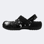 Sun Moon Stars - Fur Lined Slippers/Sandals