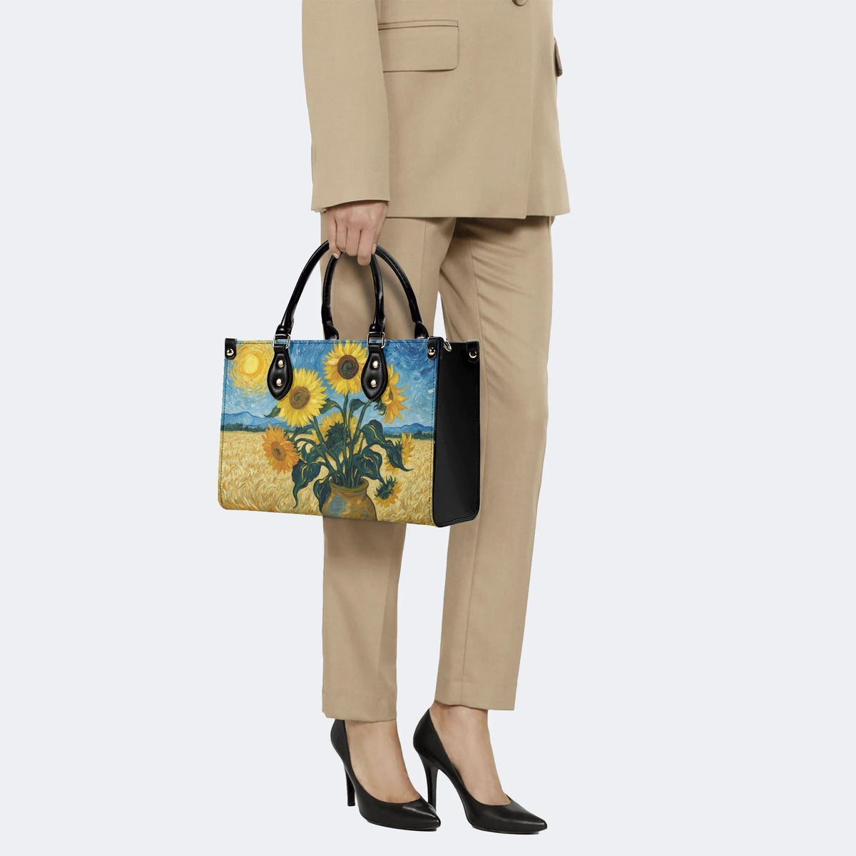 Van Gogh Sunflower Print Handbag Factory Direct Sales