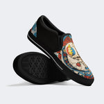 Unisex Tie Dye Skull Graphic Print - Slip On Shoes