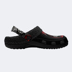 Gothic Hell Biker Skull - Fur Lined Slippers/Sandals