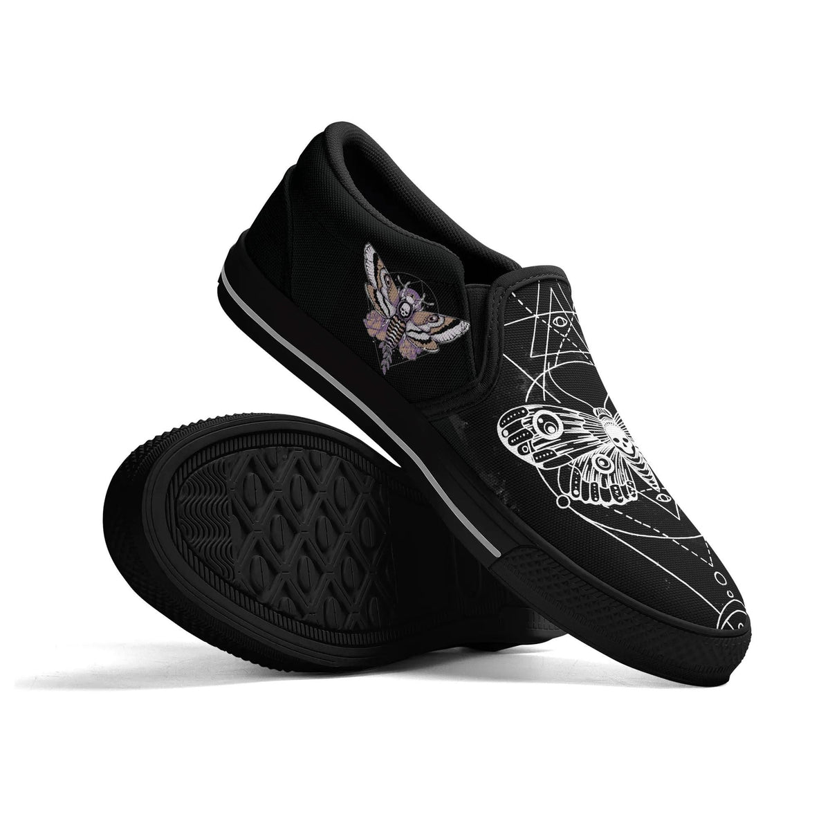 Unisex Death Moth&amp;Skull - Slipper 