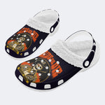 Grim Cowboy Skull Print - Fur Lined Slippers/Sandals