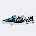 Blue Gradient Skeleton Toes Skull - Slip On Shoes