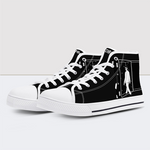 Black & White Charm High Top Canvas Shoes