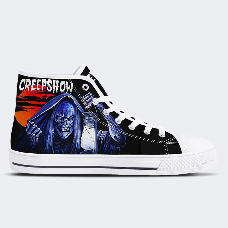 Unisex Horror Movie Vintage Graphic Print - High Top Canvas