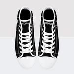 Black & White Charm High Top Canvas Shoes