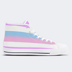 Bigender Pride Flag High Top Canvas Shoes