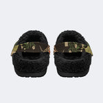 Retro Moth Flower - Fur Lined Slippers/Sandals
