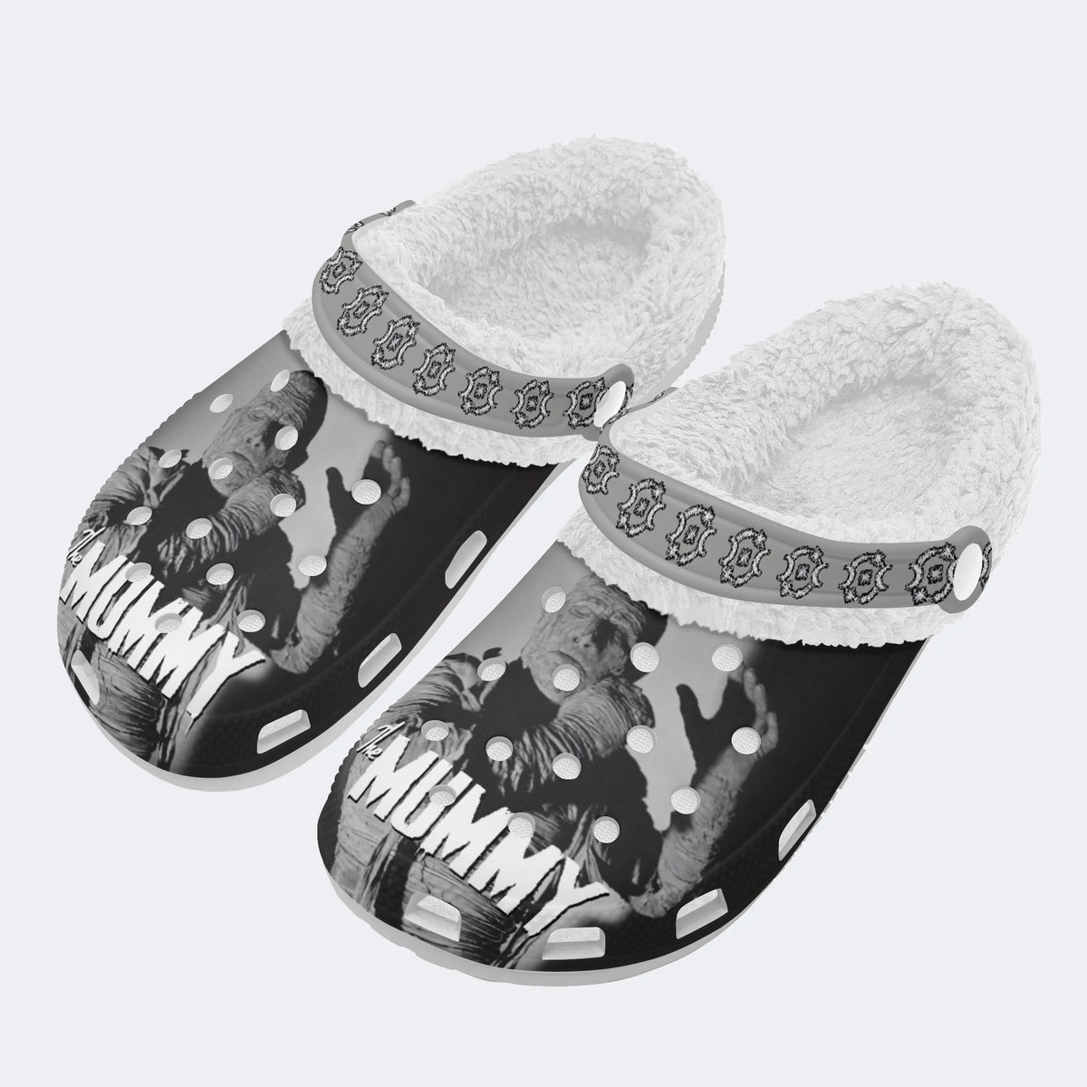 Mummies Horror Print - Fur Lined Slippers