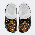 Flaming Death Moth - Fur Lined Slippers/Sandals