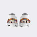 Unisex Tie Dye Skull Graphic Print - Slip On Shoes