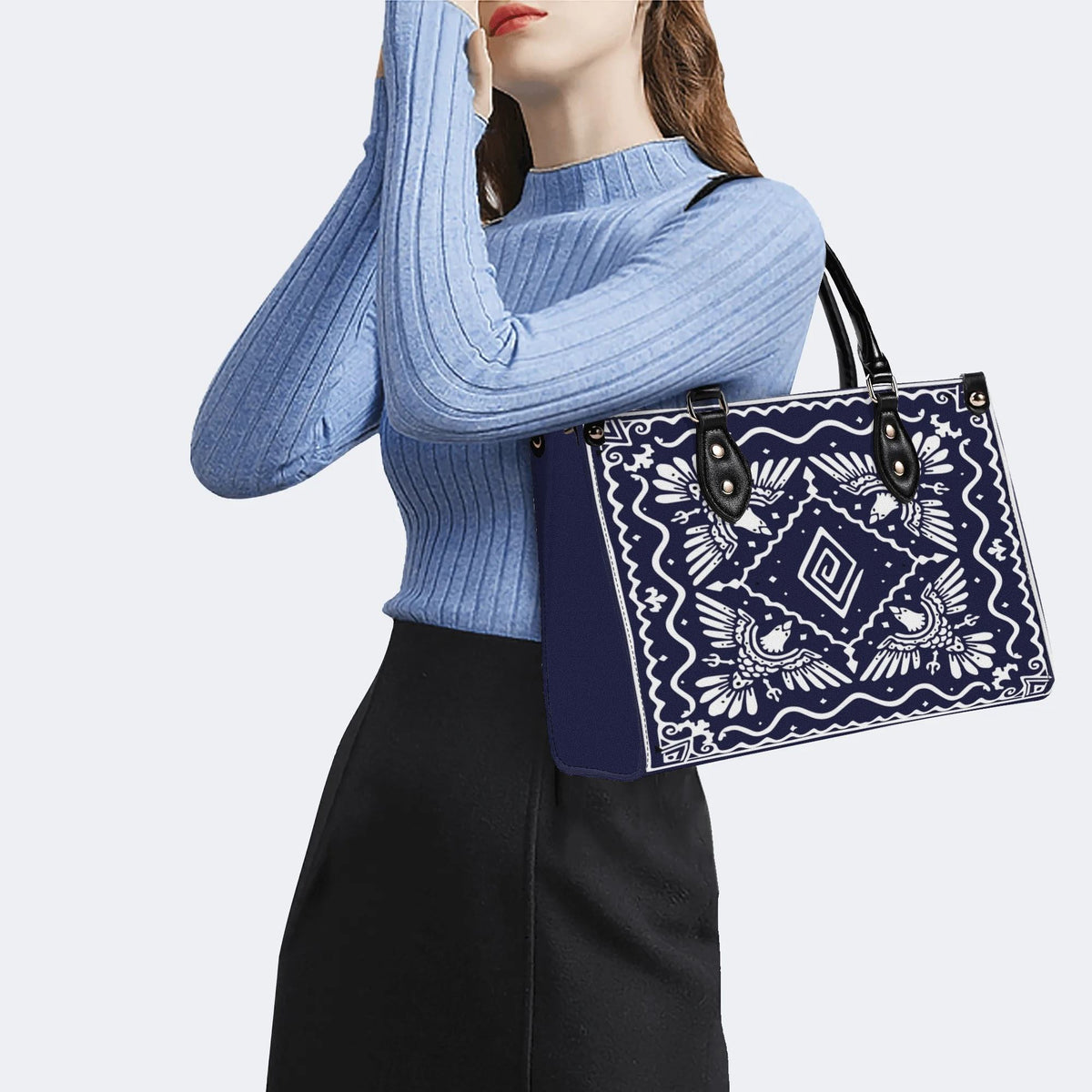 White Eagle Totem - Leather Handbag