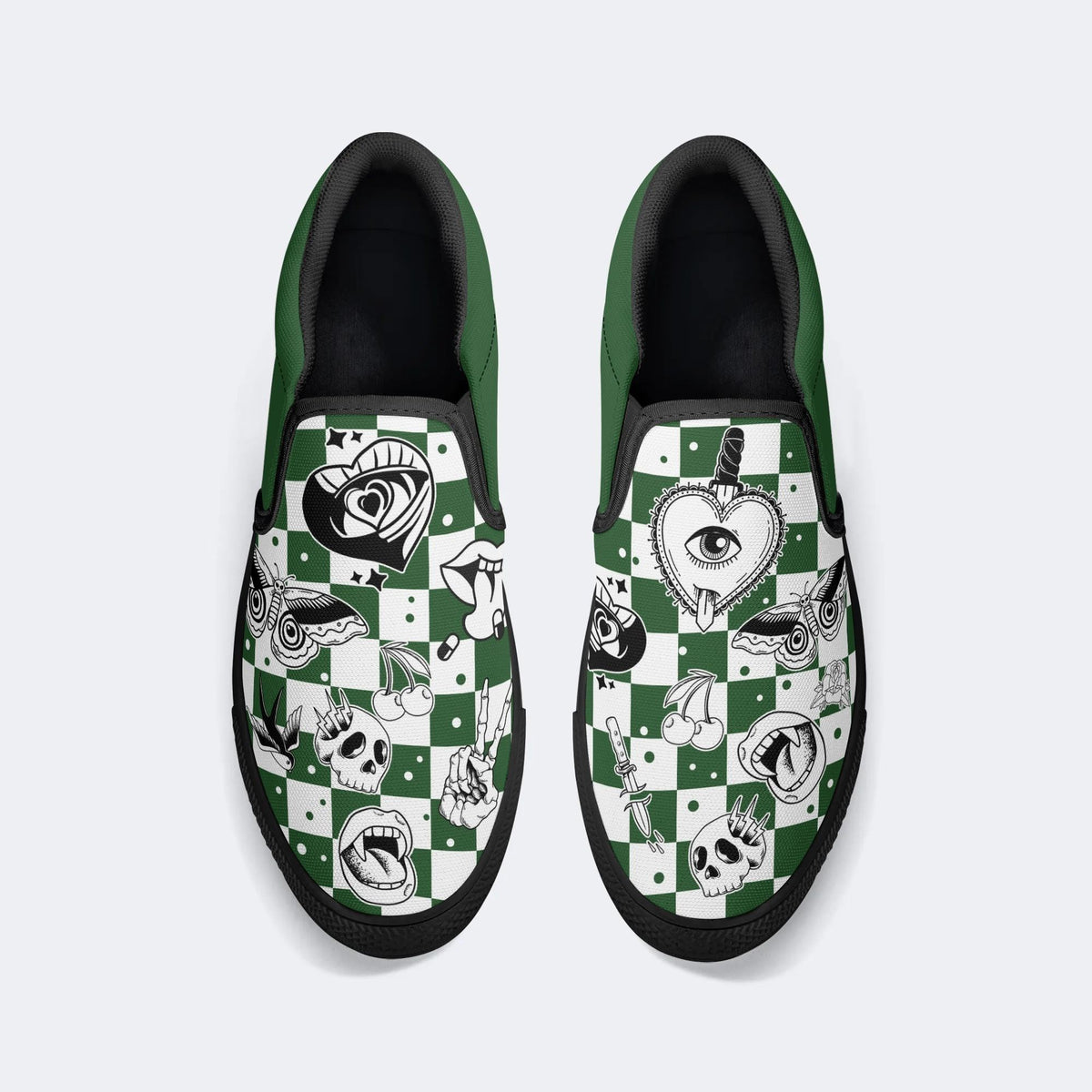 Gothic elements combination Print - Colorable Slip On shoes