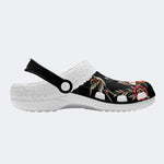 Love Pain Print - Fur Lined Slippers/Sandals