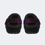 Fire Skull Print - Fur Lined Slippers/Sandals