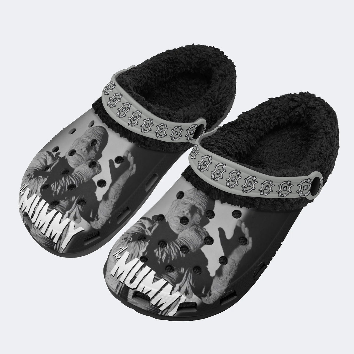 Mummies Horror Print - Fur Lined Slippers