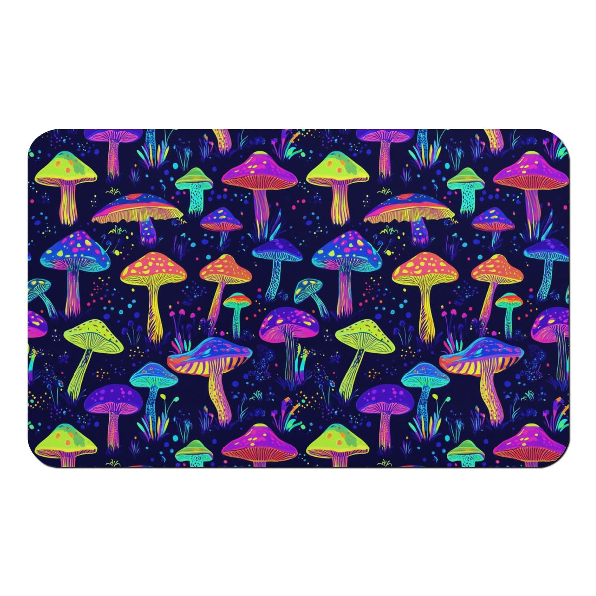 Neon Color Mushroom Print - Foot Pad