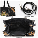 Japanese Style Frog Print - Leather Handbag