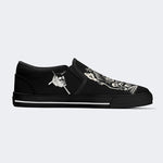 Unisex Horror Skull Print - Slip On Shoes