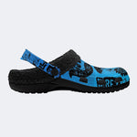 Blue Street Collage - Fur Lined Slippers/Sandals
