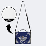 Classic Death Moth Vintage Print - Leather Satchel Bag