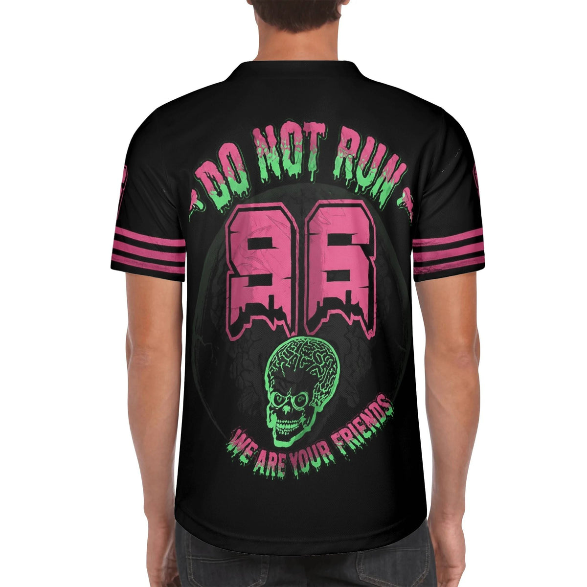 Mars Alien Invader - Men's Short Sleeve Baseball Jersey