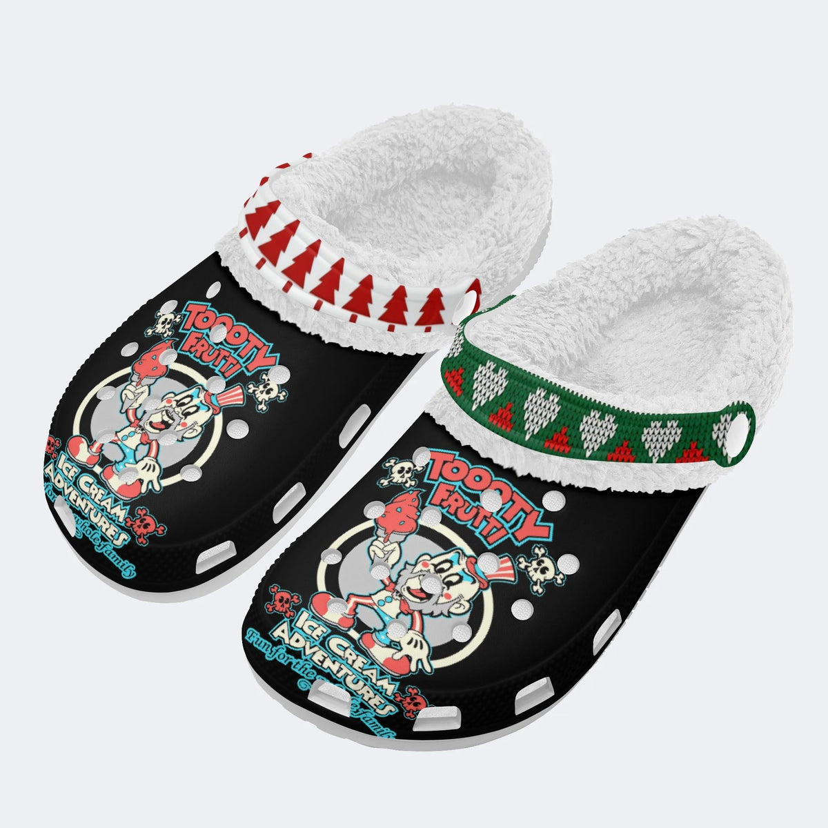 Jokers Graphic Print- Fur Lined Slippers