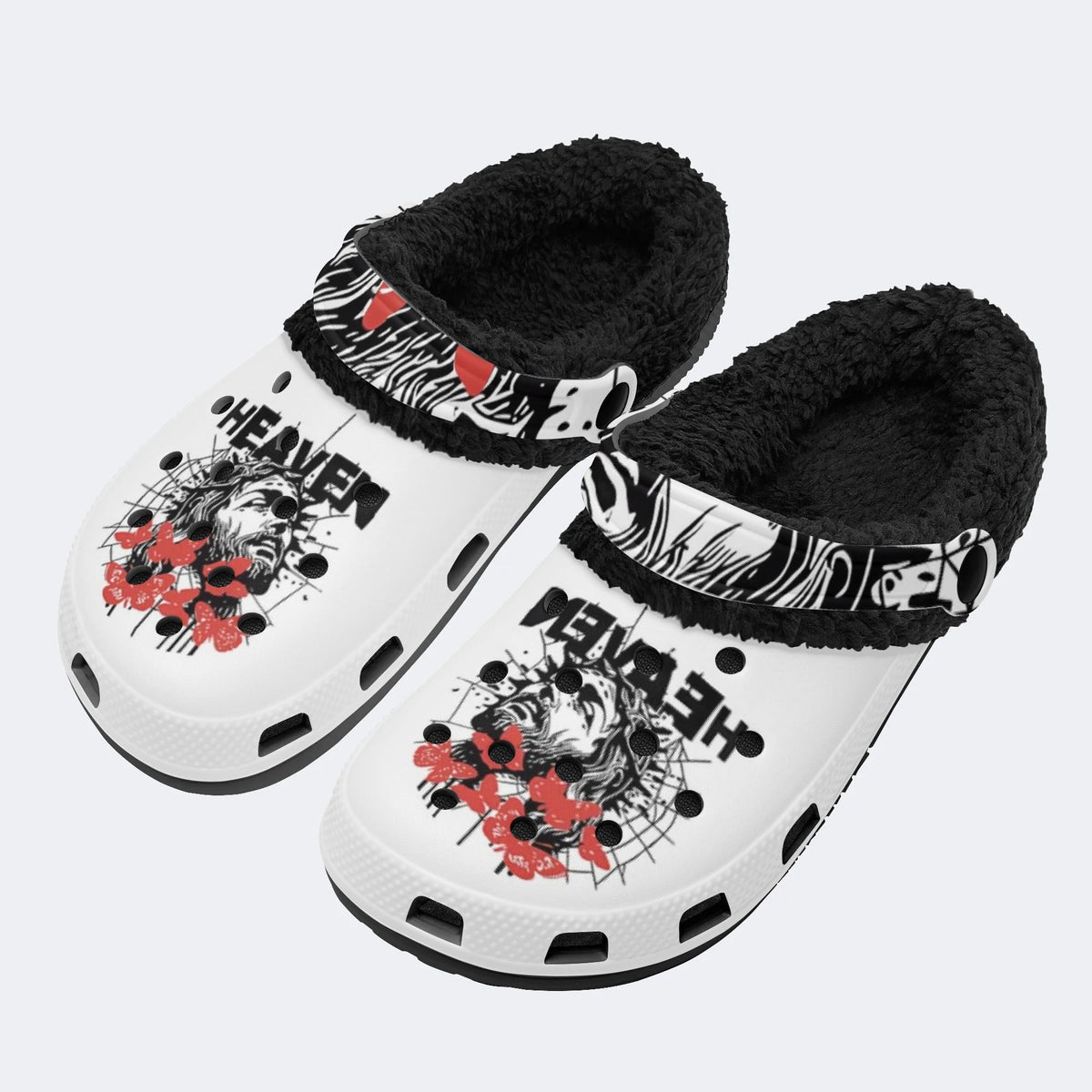 Gothic Thorn Crown Art - Fur Lined Slippers/Sandals