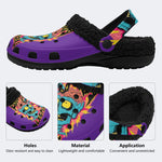 Gothic Electric Zombie - Fur Lined Slippers/Sandals