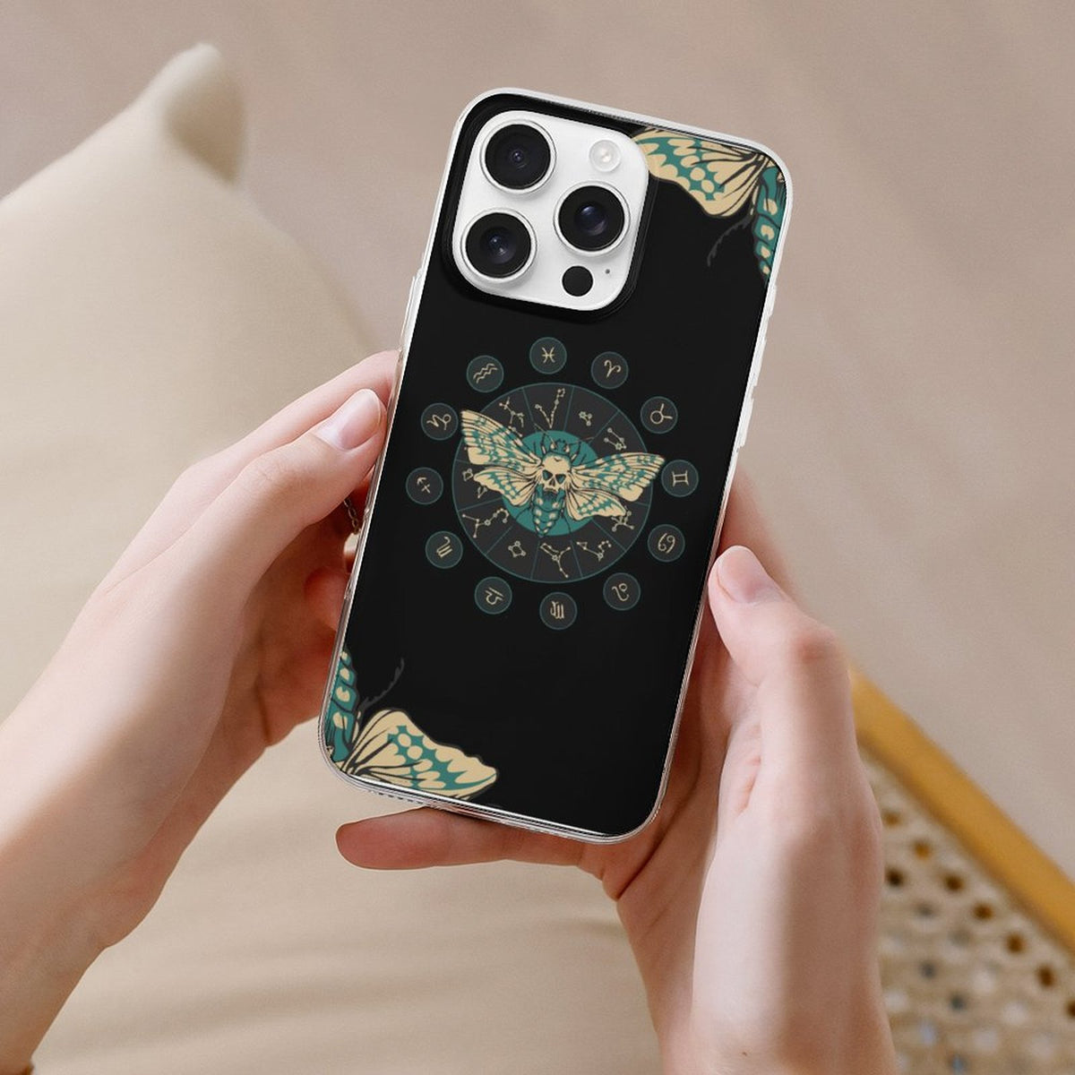 Constellation Death Moth Print - Phone Case