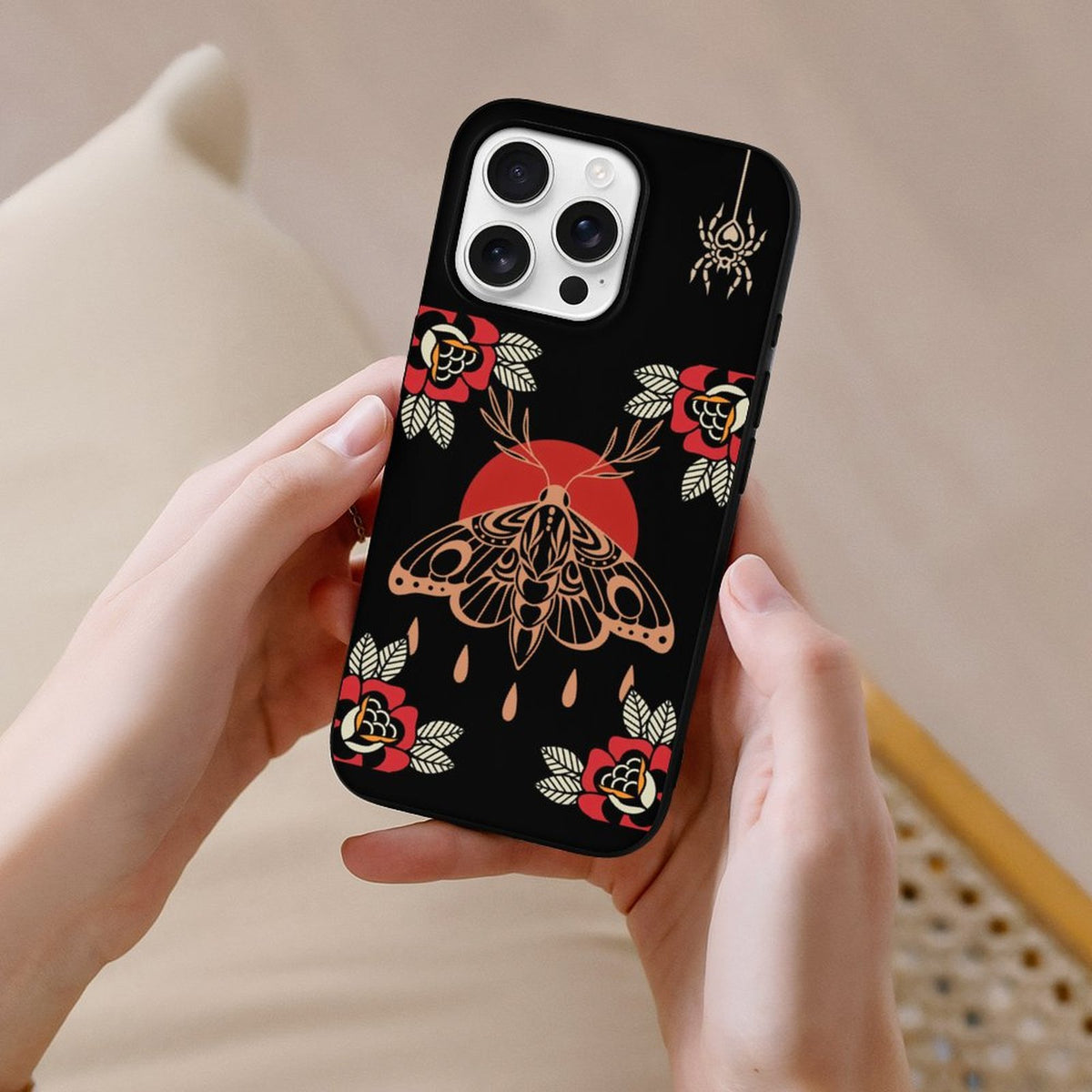 Vintage Death Moth Print - Phone Case