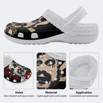 Unisex Horror Print - Fur Lined Slippers/Sandals