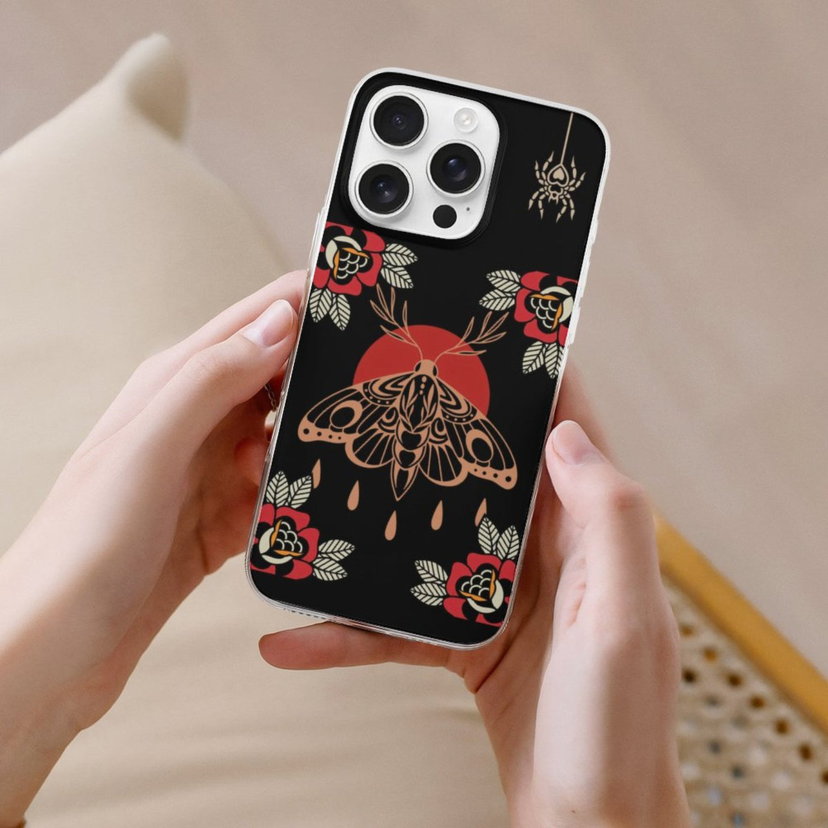 Vintage Death Moth Print - Phone Case