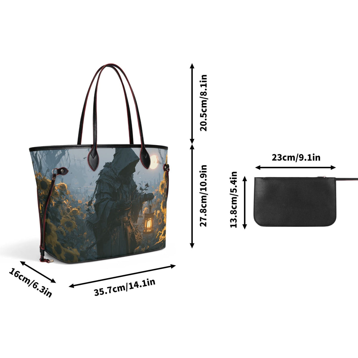 Gothic Lantern Reaper - Large capacity handbag