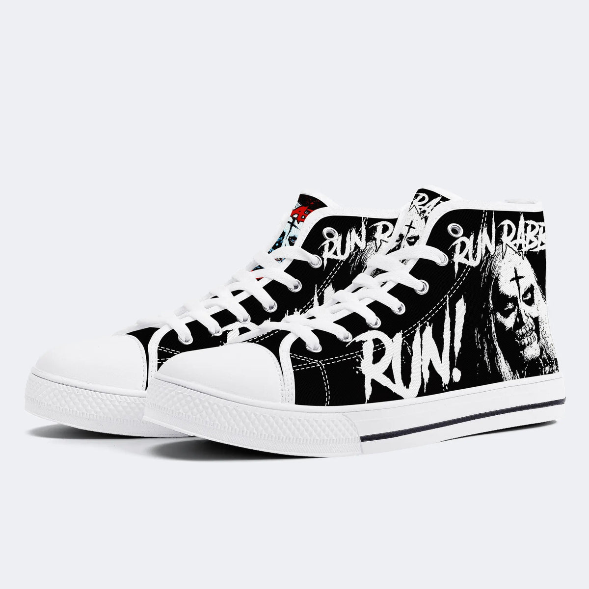 Horror Rabbit Run Print - High Top Canvas