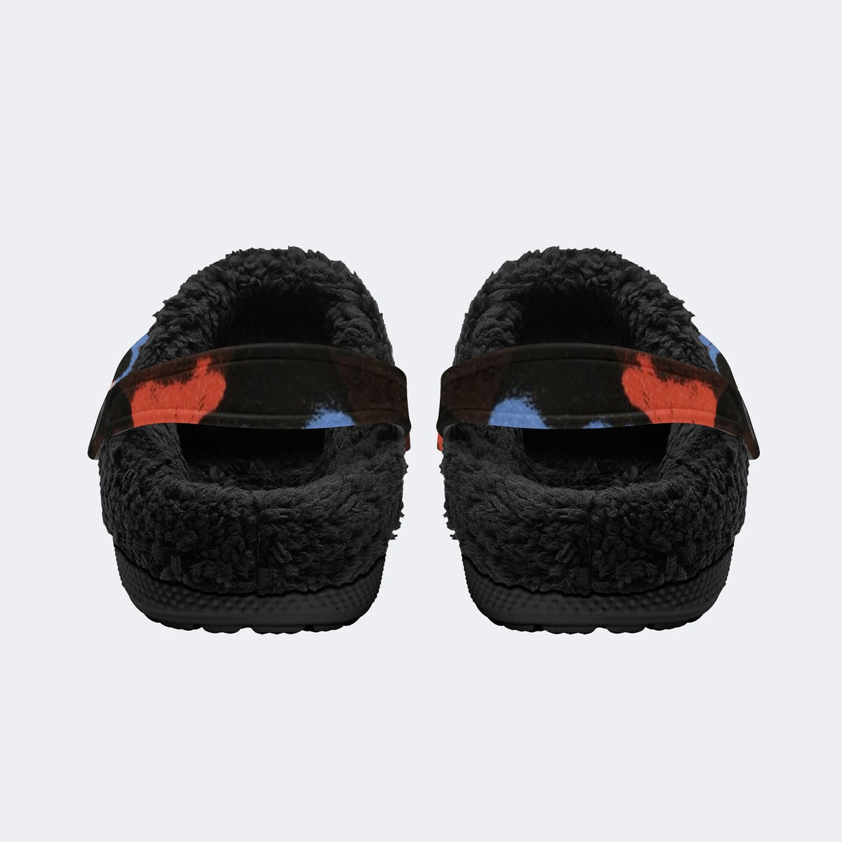 Punk Splash Skulls - Fur Lined Slippers/Sandals