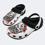 Dark Blood Skeleton - Fur Lined Slippers/Sandals
