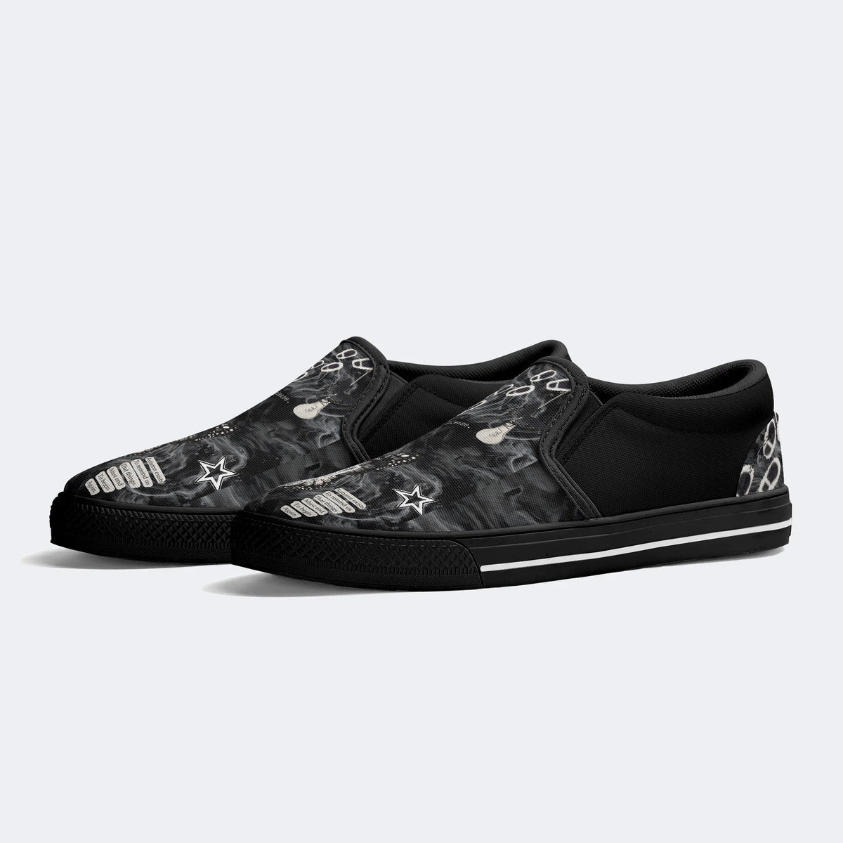 Horror Collage Print - Slip On Shoes