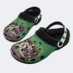 Christmas Movie Print - Fur Lined Slippers