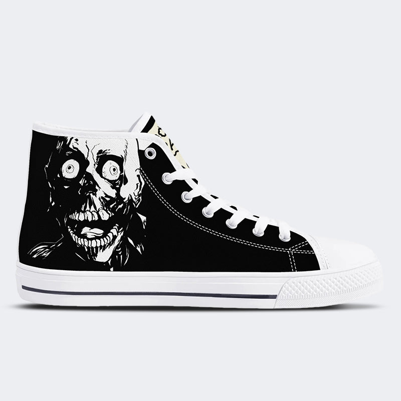 Unisex Tarman Totenkopf Druck - High Top Canvas