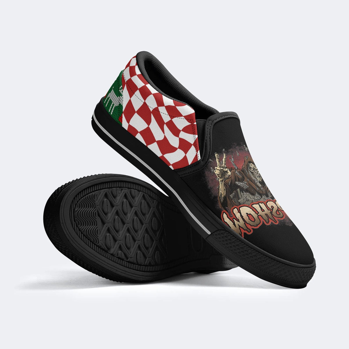 Unisex Horror Movie Print - Slip On Shoes