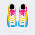 Pansexual Flag High Top Canvas Shoes