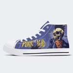 Unisex Lustiger Totenkopf Kunst Illustration Druck - High Top Canvas