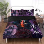Spooky Couple Ghostface Print - Three Piece Bedding Set
