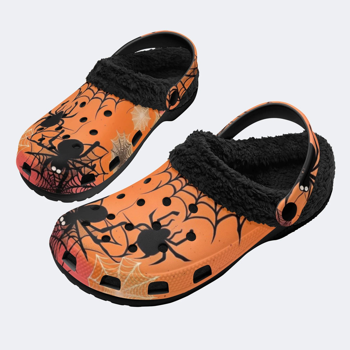 Halloween Spider - Fur Lined Slippers/Sandals