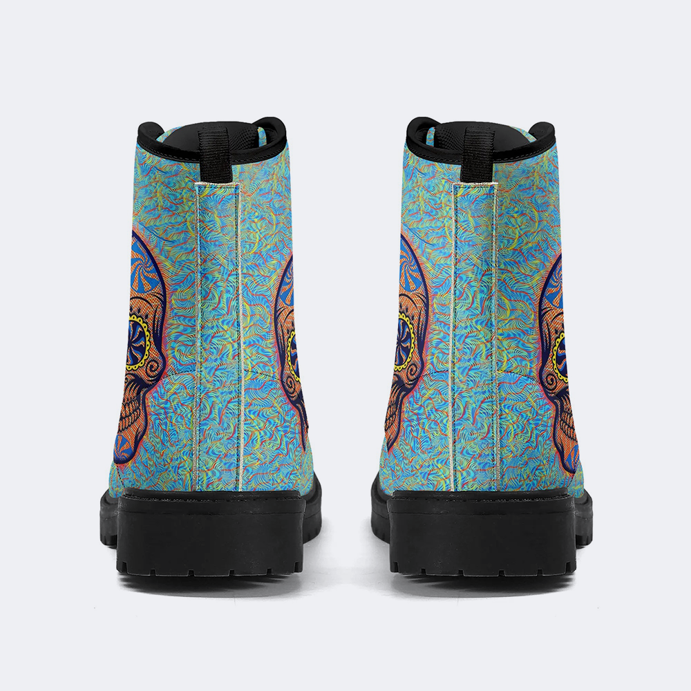 Unisex Skull Graffiti Art Print - Boots