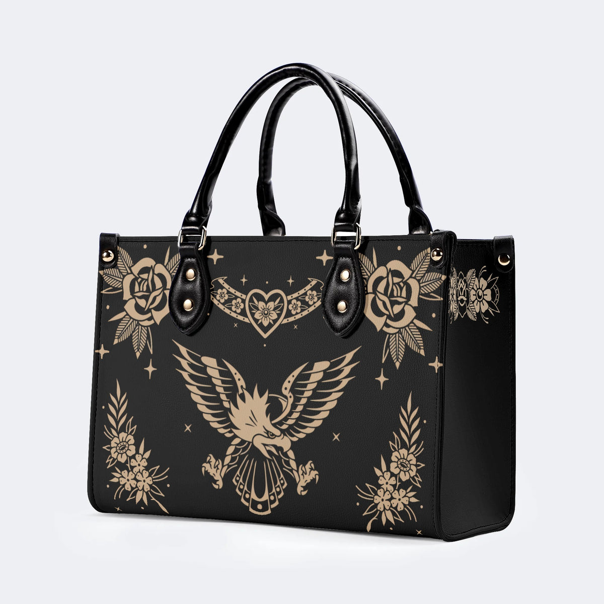 Golden Eagle Print - Leather Handbag