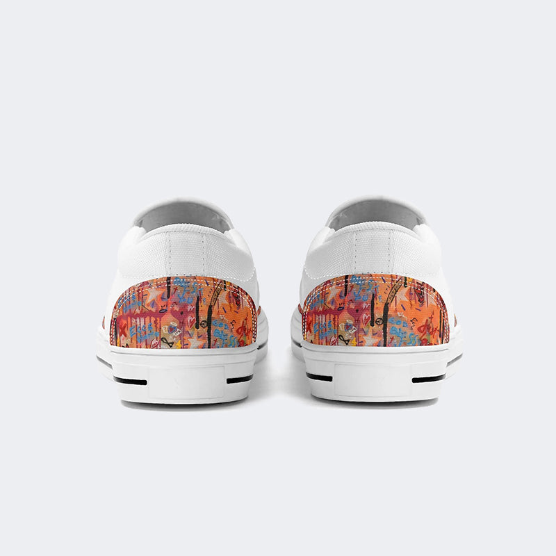 Unisex Christ Mary Graffiti Art Print - Slip On Shoes