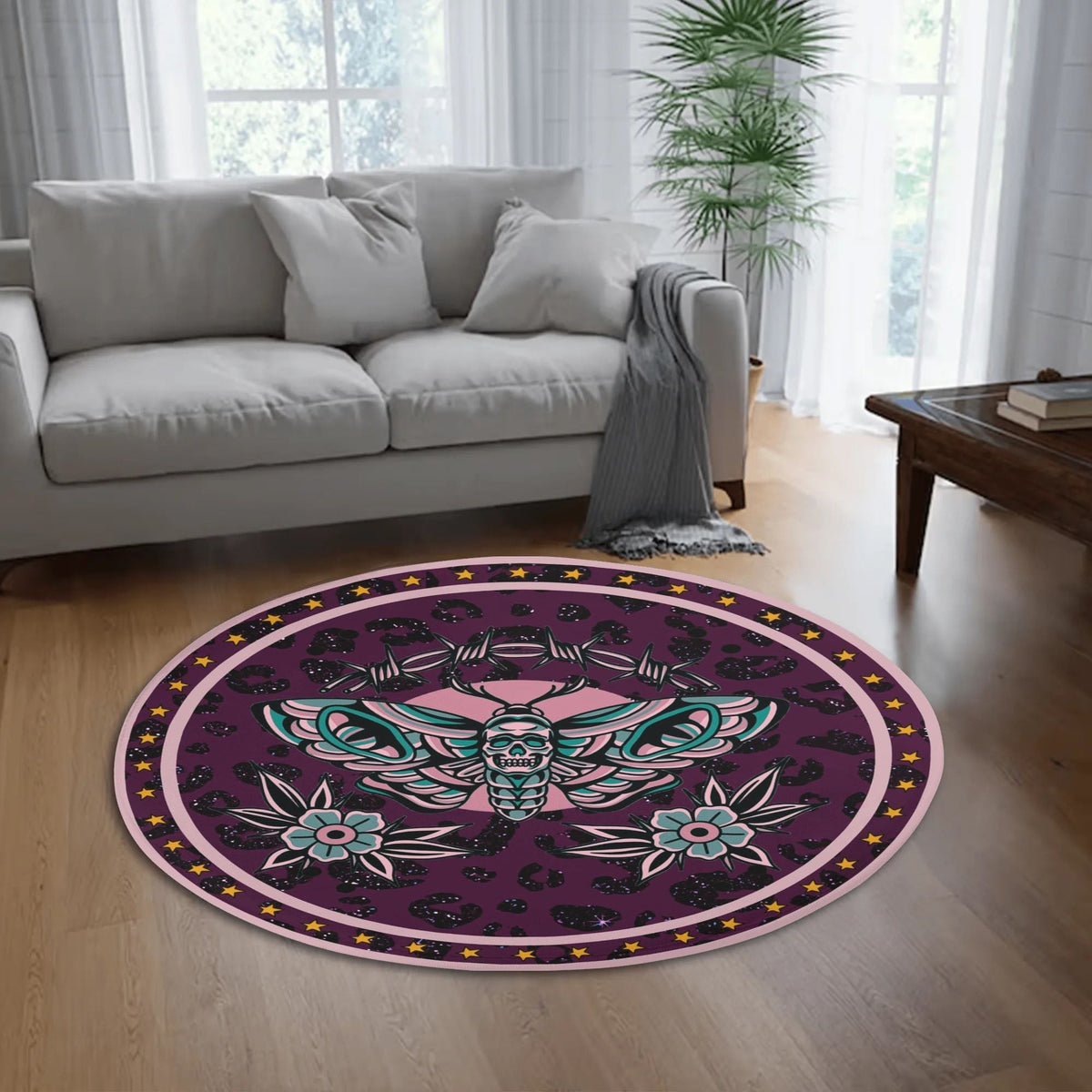 Death Moth Vintage Print - Floor Mat